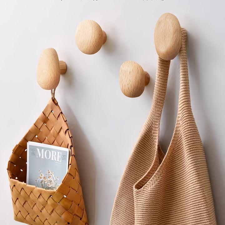 Pebble Wooden Hook Set