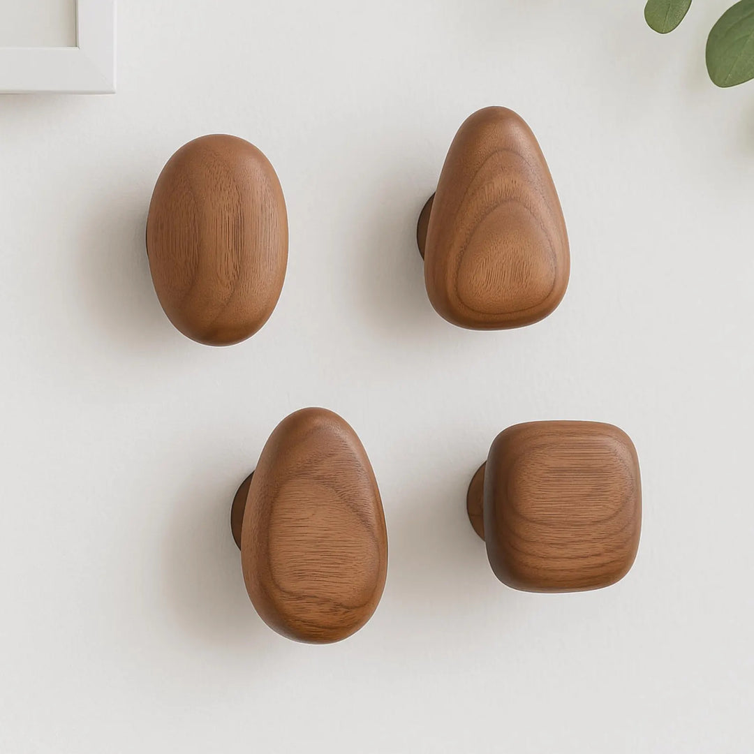 Pebble Wooden Hook Set