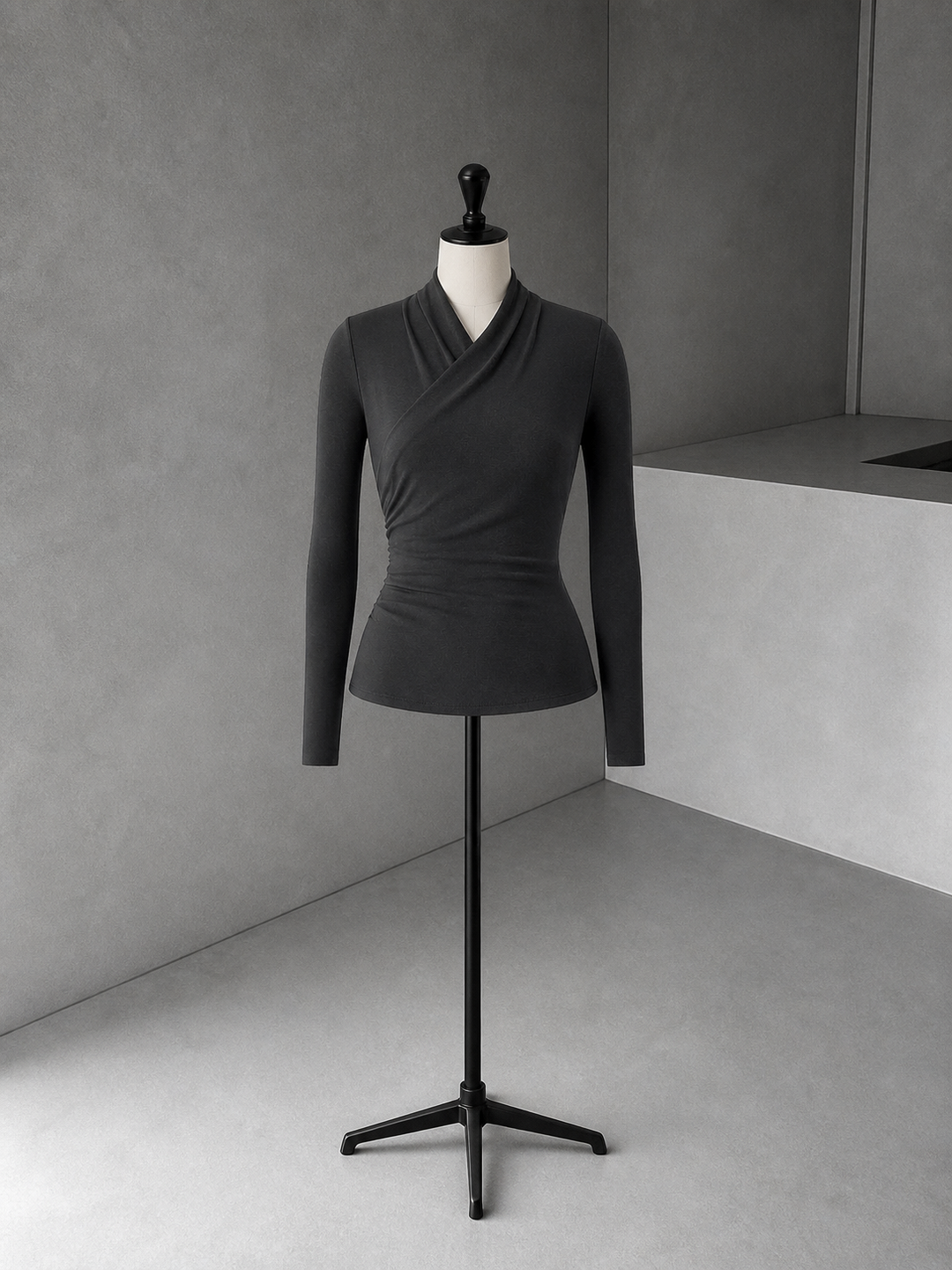 NICA™ - Simple Surplice Long Sleeve Top Medium Length