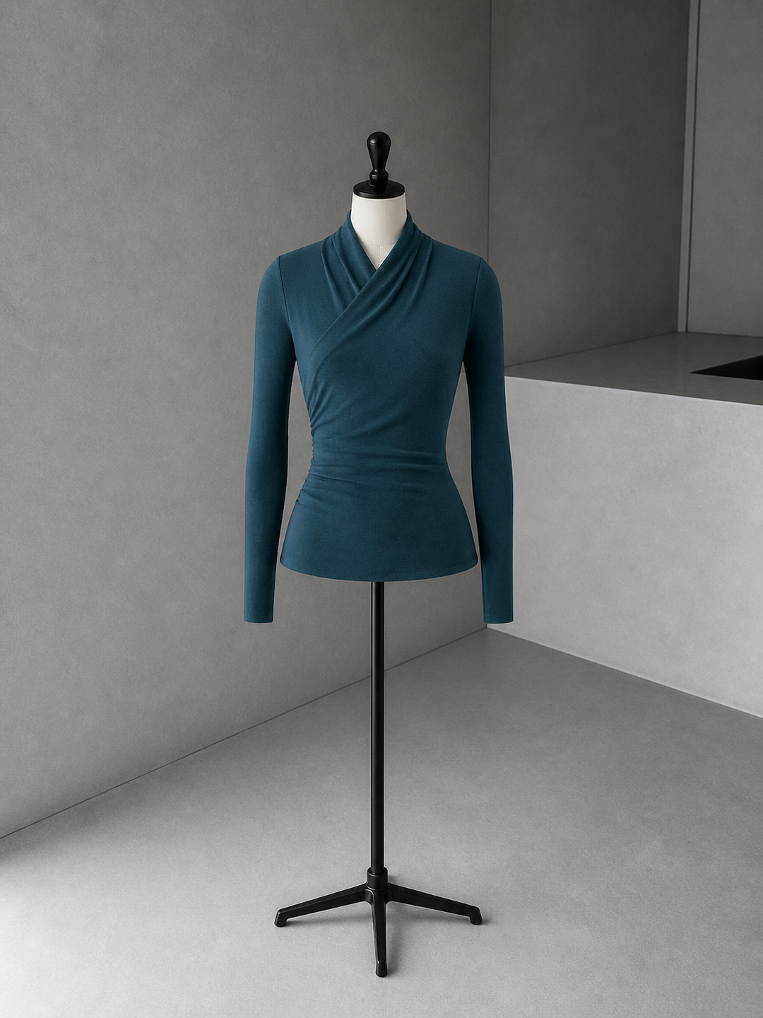 NICA™ - Simple Surplice Long Sleeve Top Medium Length