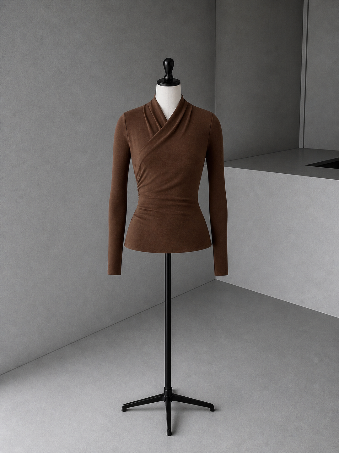 NICA™ - Simple Surplice Long Sleeve Top Medium Length