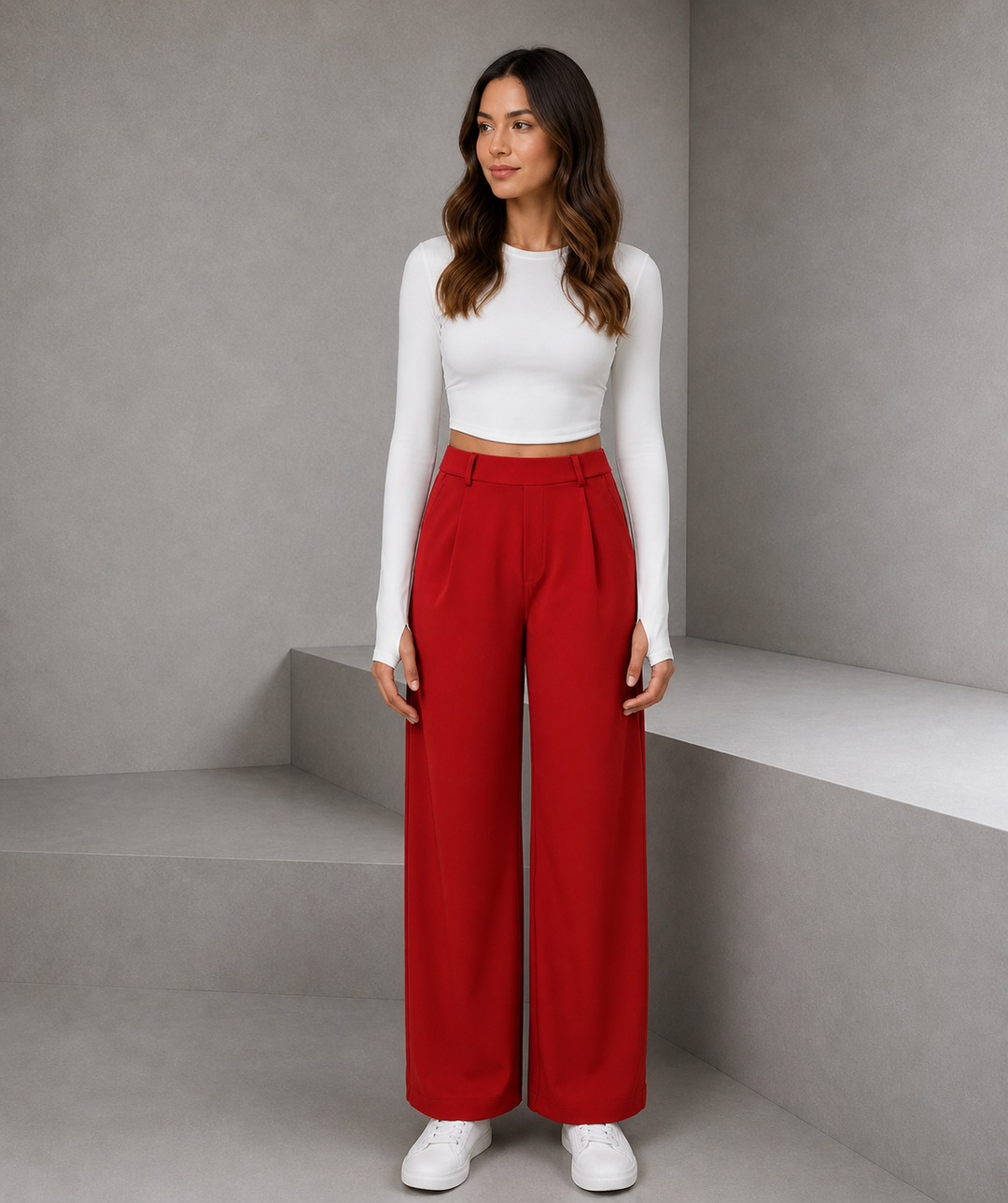 CHARMIE™ - Casual High Waist Straight Leg Pants