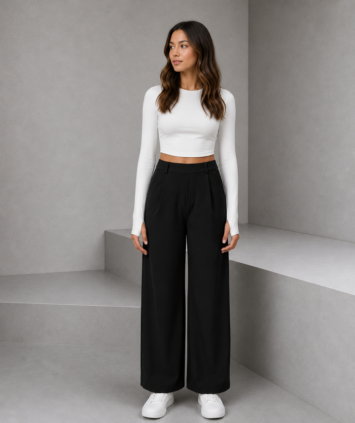 CHARMIE™ - Casual High Waist Straight Leg Pants