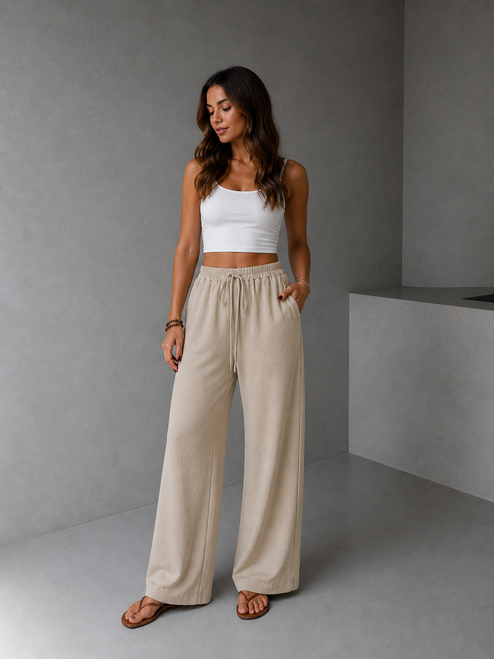 NIKU™ - Casual Wide Leg Drawstring Pants