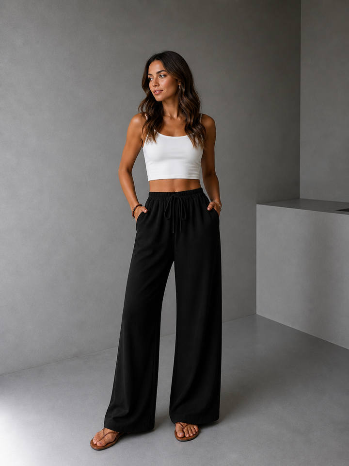 NIKU™ - Casual Wide Leg Drawstring Pants