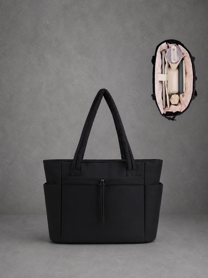 VEJA™ - Women’s Insulated Puffer Tote Bag Laptop & Cup Holder Casual Work Bag