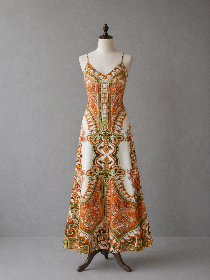 OTTILIE™ – Boho Floral Print Sleeveless Dress