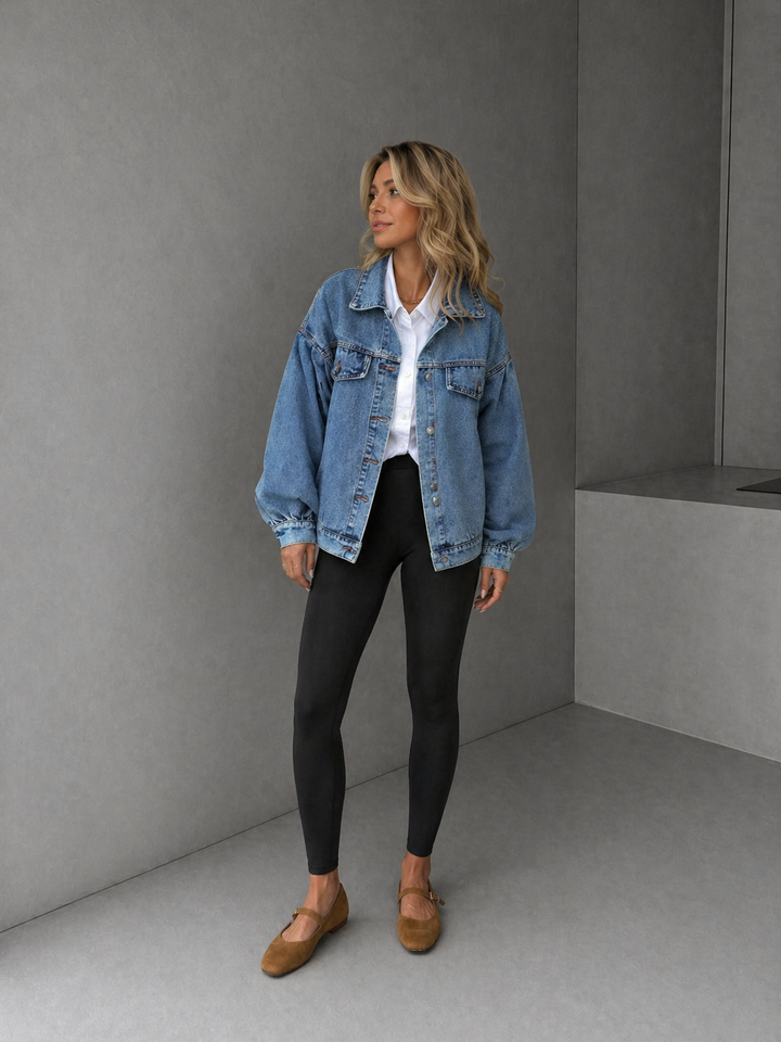 FRANKIE™ – Relaxed Cropped Denim Jacket