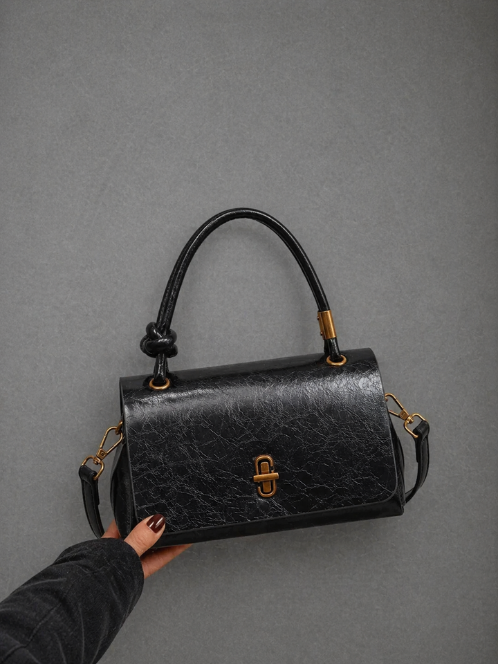 CAMILLE™ – Glossy Oil-Wax Satchel Bag