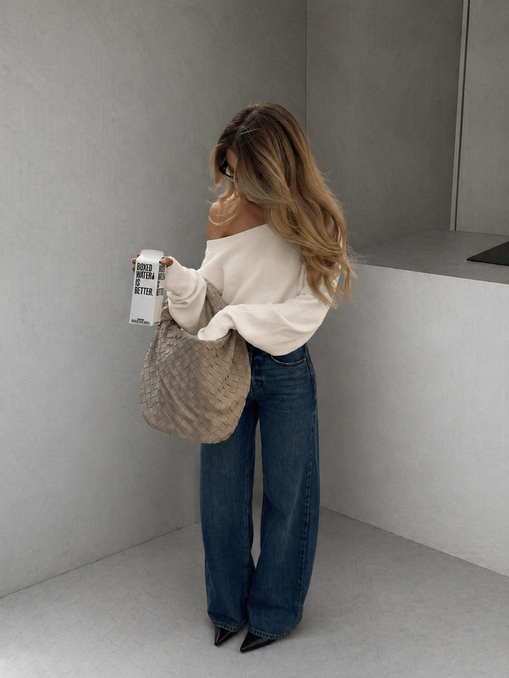 MAGDALENA™ - Chic One Shoulder Long Sleeve Sweater