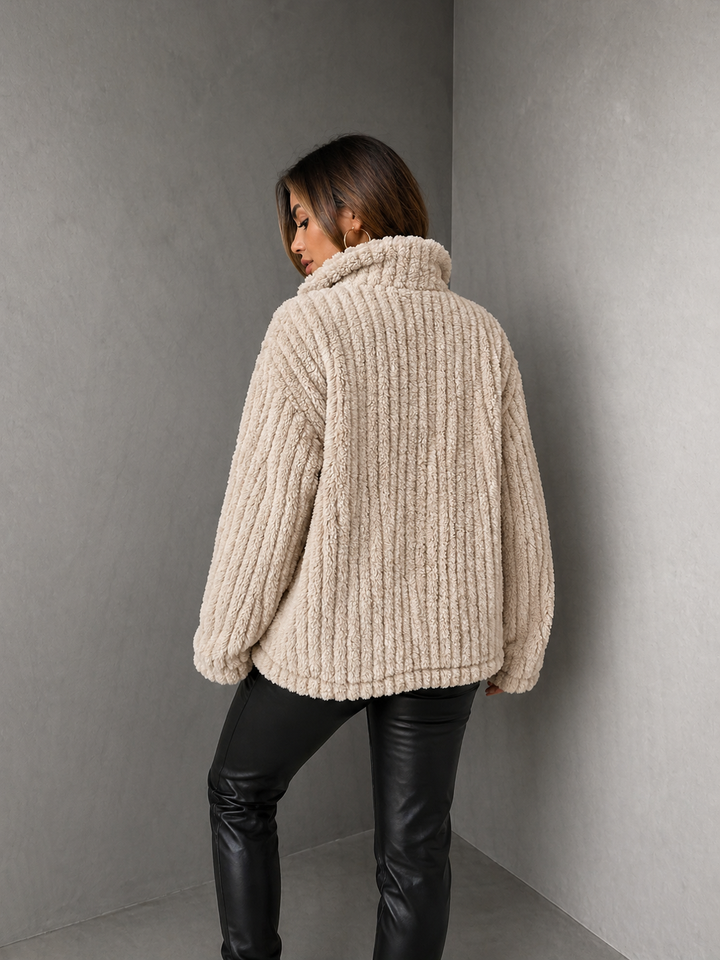 NOVA™ | Double-Sided Velvet Button Cardigan