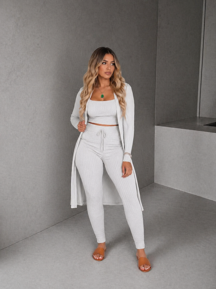 AMARIE™ - Cozy Three Piece Cardigan & Leggings Co-Ord Set