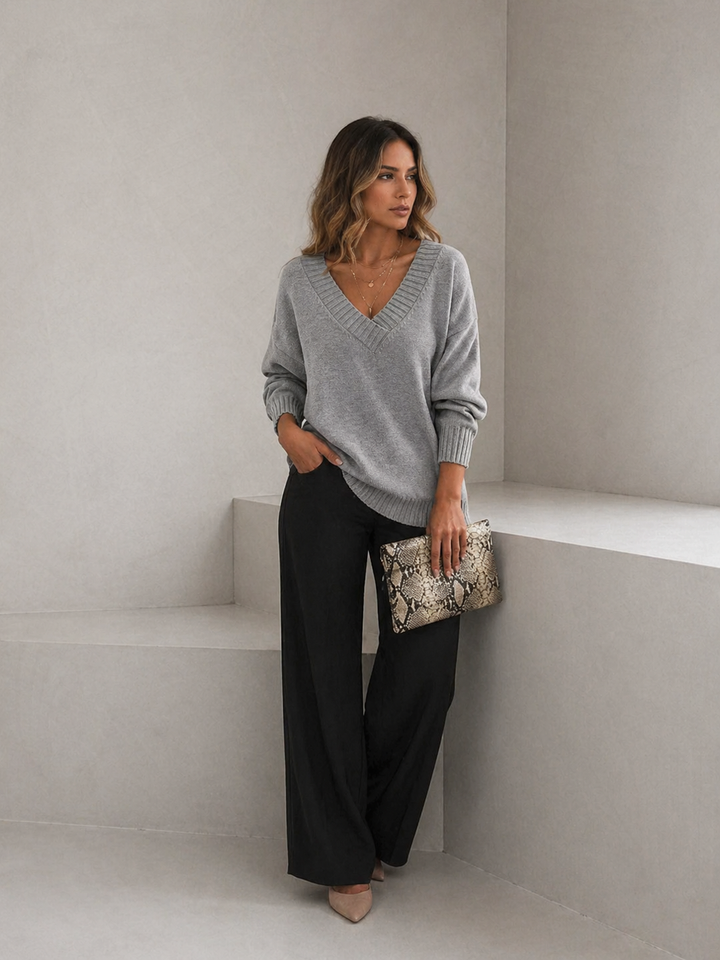 LILLIAN™ - Lightweight V-Neck Sweater