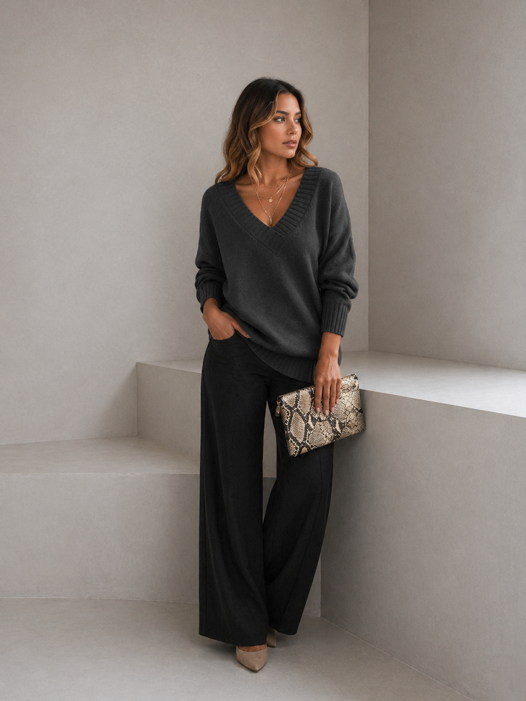 LILLIAN™ - Lightweight V-Neck Sweater