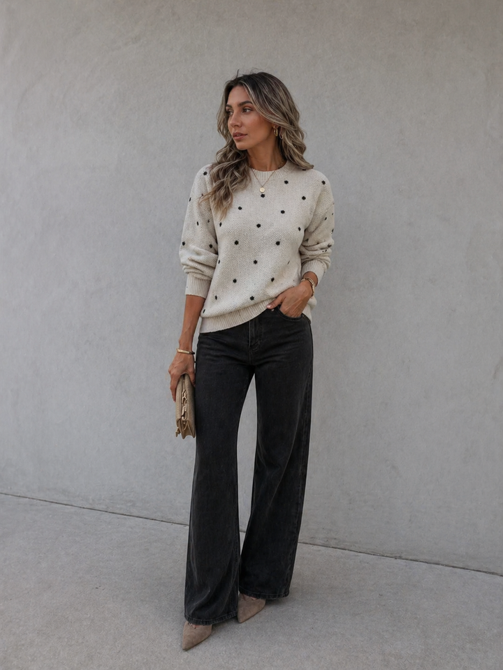MAEVE™-  Polka Dot Sweater