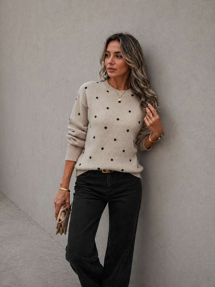MAEVE™-  Polka Dot Sweater