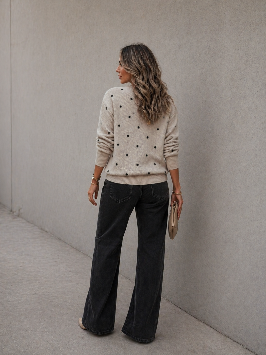MAEVE™-  Polka Dot Sweater