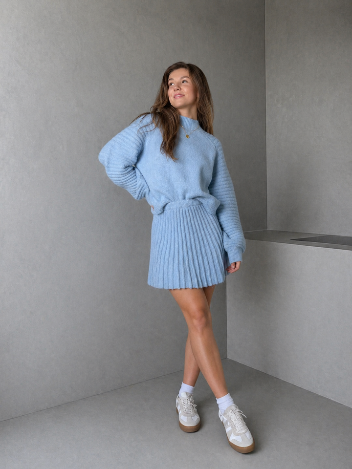 LOUISA™ - Elegant Ribbed Knit Two-Piece Fall Outfit