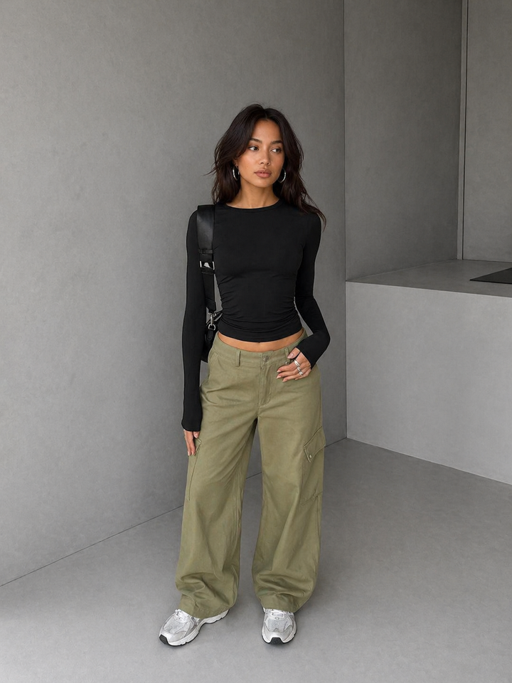 JIHYO™ - Casual Long Sleeve Round Neck Top