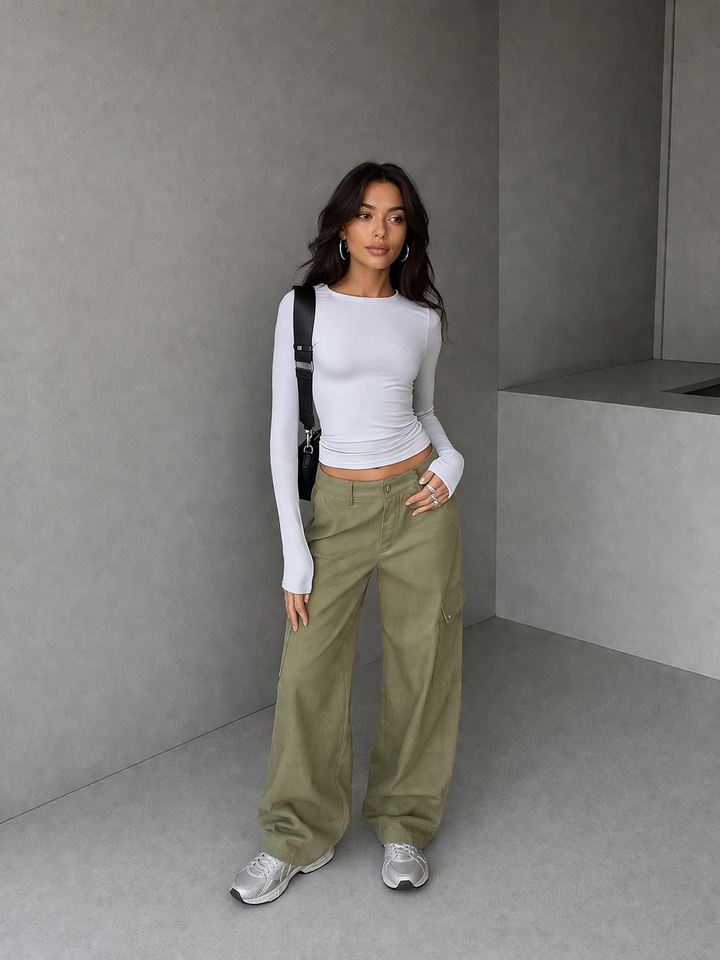 JIHYO™ - Casual Long Sleeve Round Neck Top