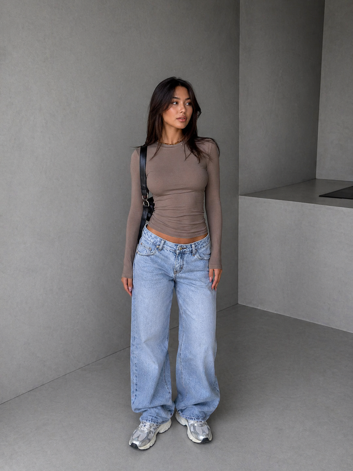 JIHYO™ - Casual Long Sleeve Round Neck Top