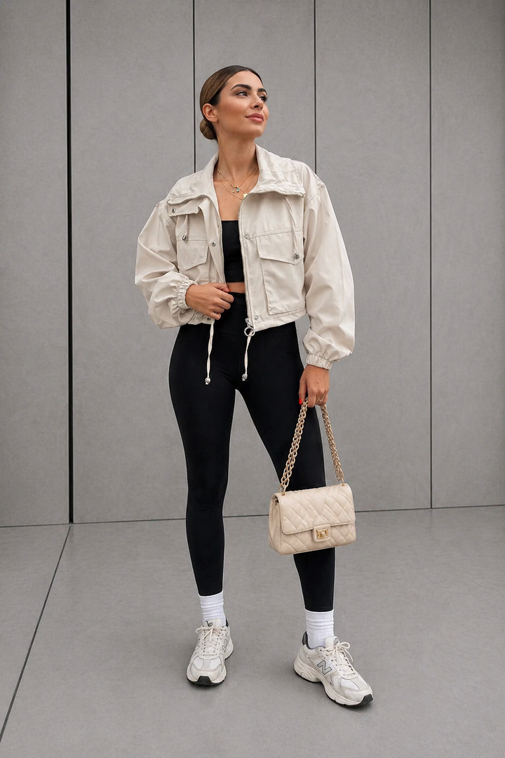AGAPITA™ – Lightweight Zip-Up Cropped Jacket