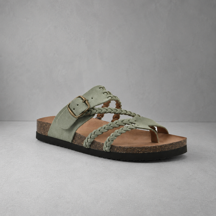 Adriana - Woven Cork Comfort Sandals