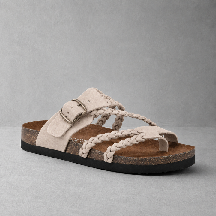 Adriana - Woven Cork Comfort Sandals