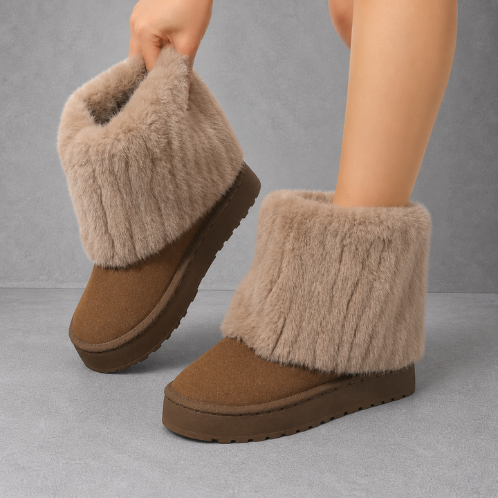 VANESSA™ - Women’s Snow Boots Fluffy Faux Lined Short Winter Platform Shoes