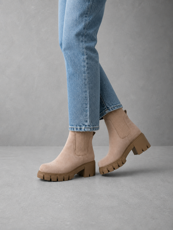 AVA™ - Women Chelsea Ankle Boots Chunky Slip On Booties