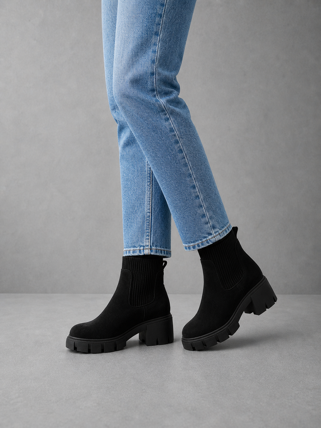 AVA™ - Women Chelsea Ankle Boots Chunky Slip On Booties