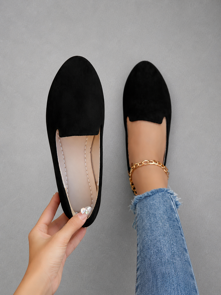 SHERNA™ - Women’s Solid Color Flats Soft Sole Pointed Toe Slip-On Shoes