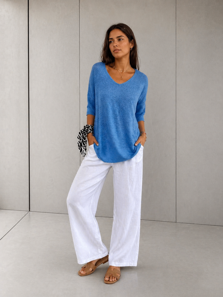 LAUREN™ - Casual V-Neck Top