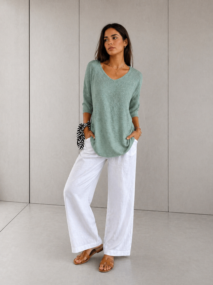 LAUREN™ - Casual V-Neck Top