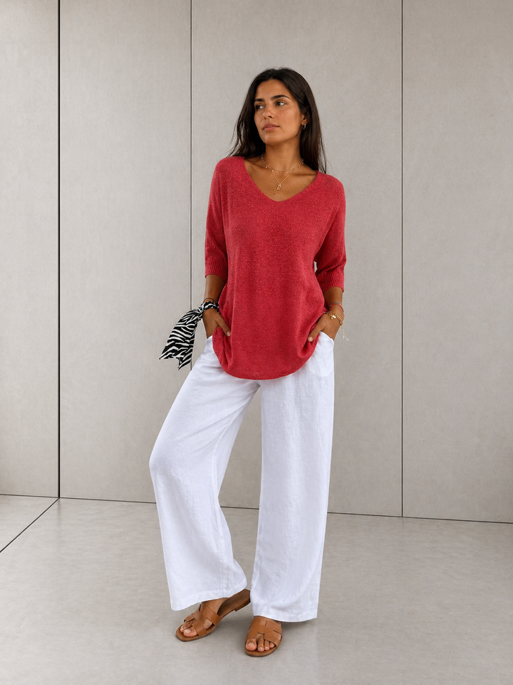 LAUREN™ - Casual V-Neck Top