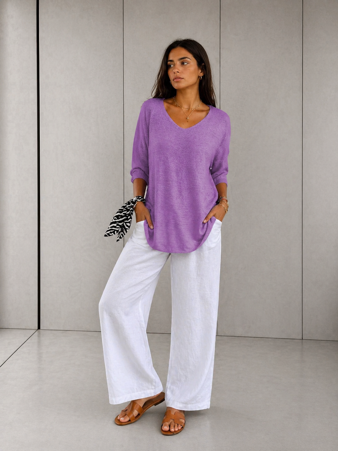 LAUREN™ - Casual V-Neck Top