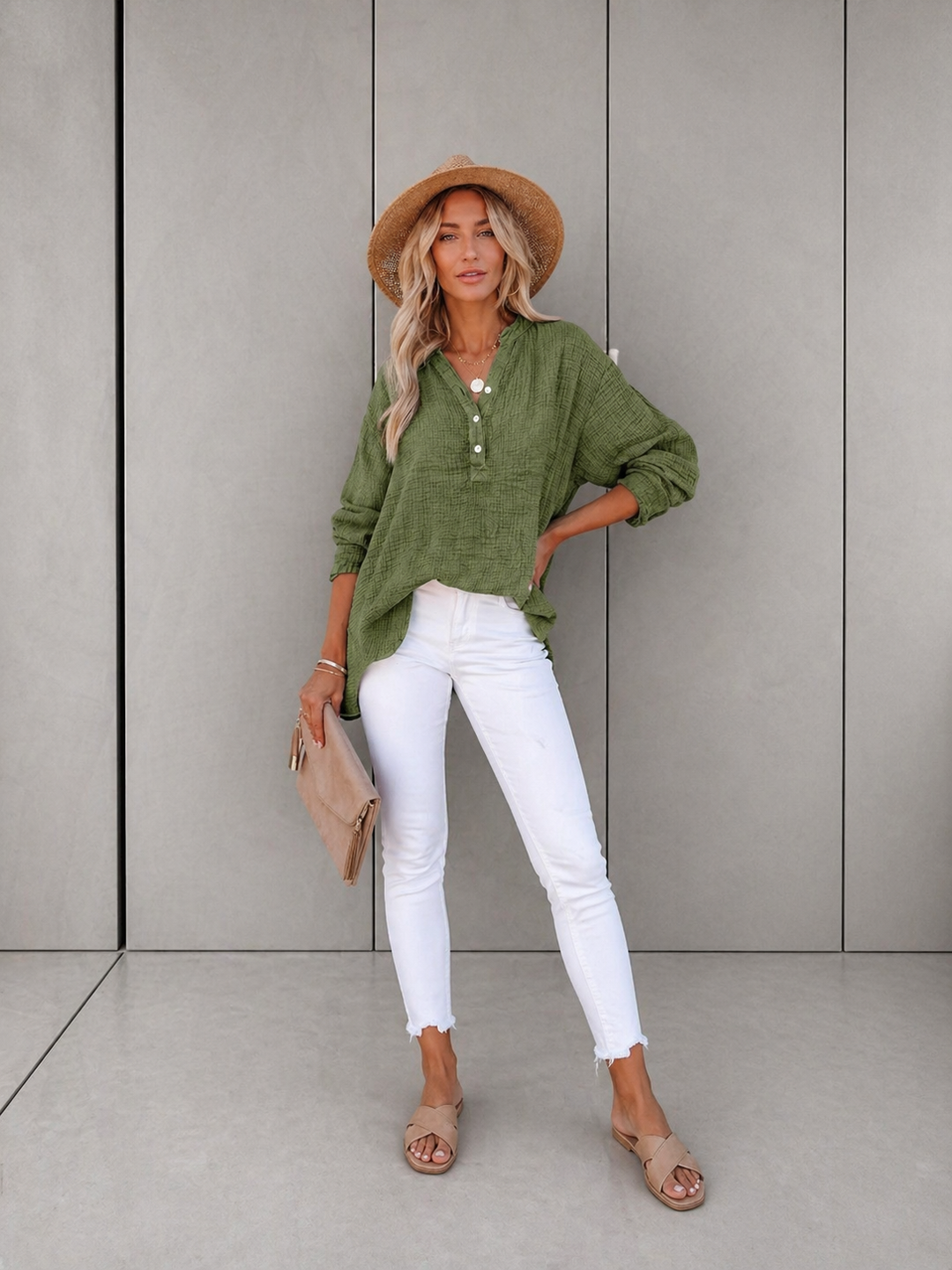 AYLA™ – Casual V-Neck Blouse