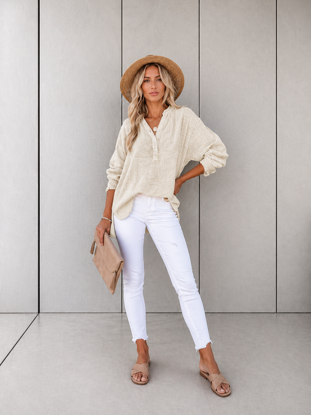 AYLA™ – Casual V-Neck Blouse
