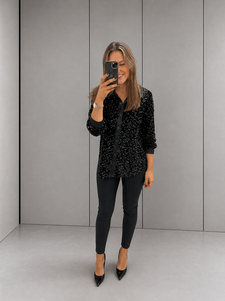 CIARA™ - Shimmer Sequin Shirt