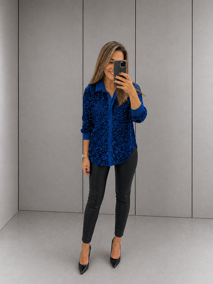 CIARA™ - Shimmer Sequin Shirt