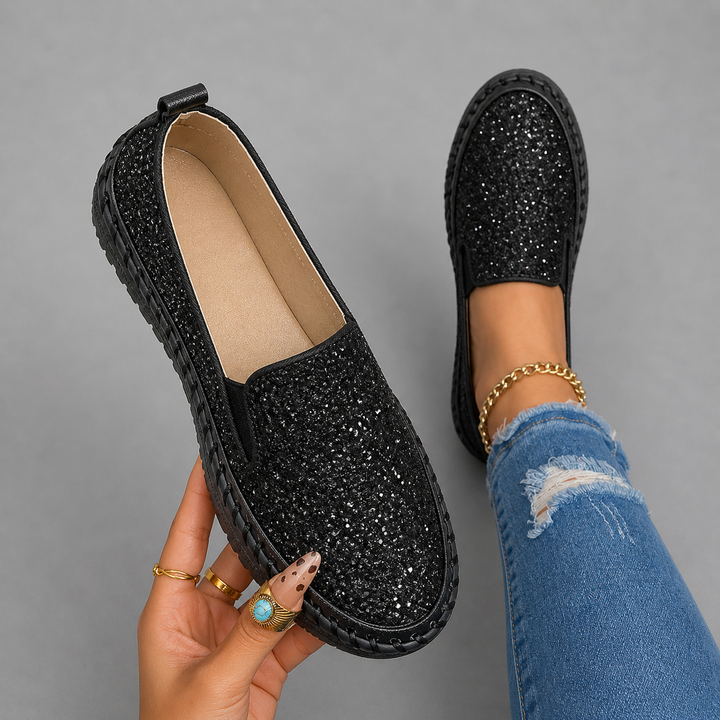 RUBEA™ - Fashionable Slip-On Glitter Loafers for Daily Wear