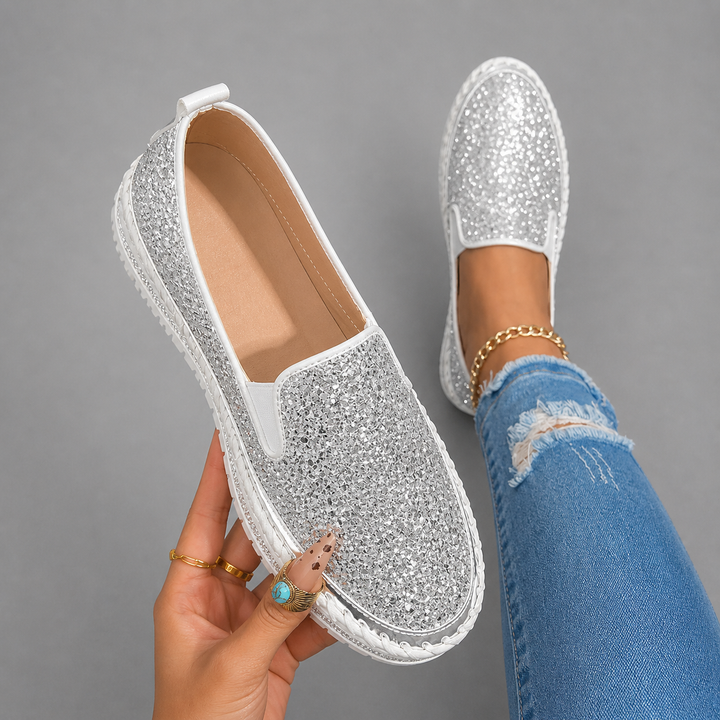 RUBEA™ - Fashionable Slip-On Glitter Loafers for Daily Wear