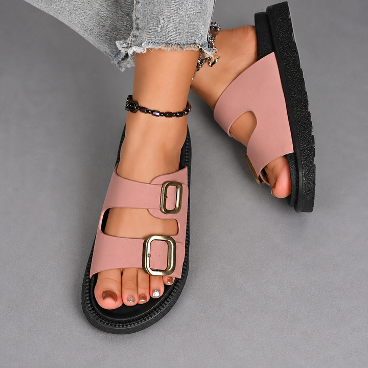LALAINE™ – Chic Two-Strap Summer Platform Sandals