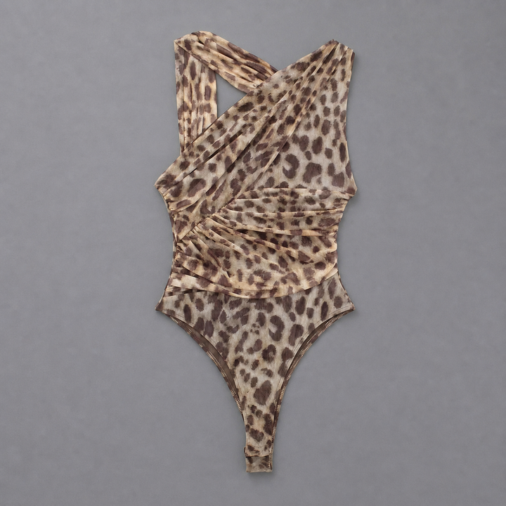 LYNE™ – Bold Mesh Leopard Print Bodysuit