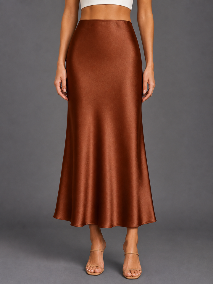 KEITH™ - Elegant High Waist Side Slit Midi Skirt