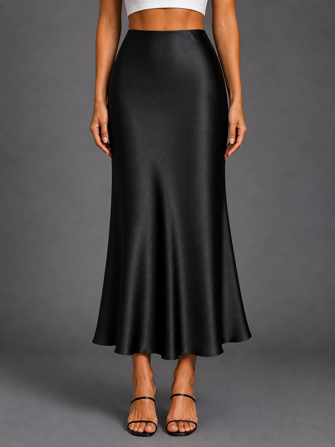 KEITH™ - Elegant High Waist Side Slit Midi Skirt