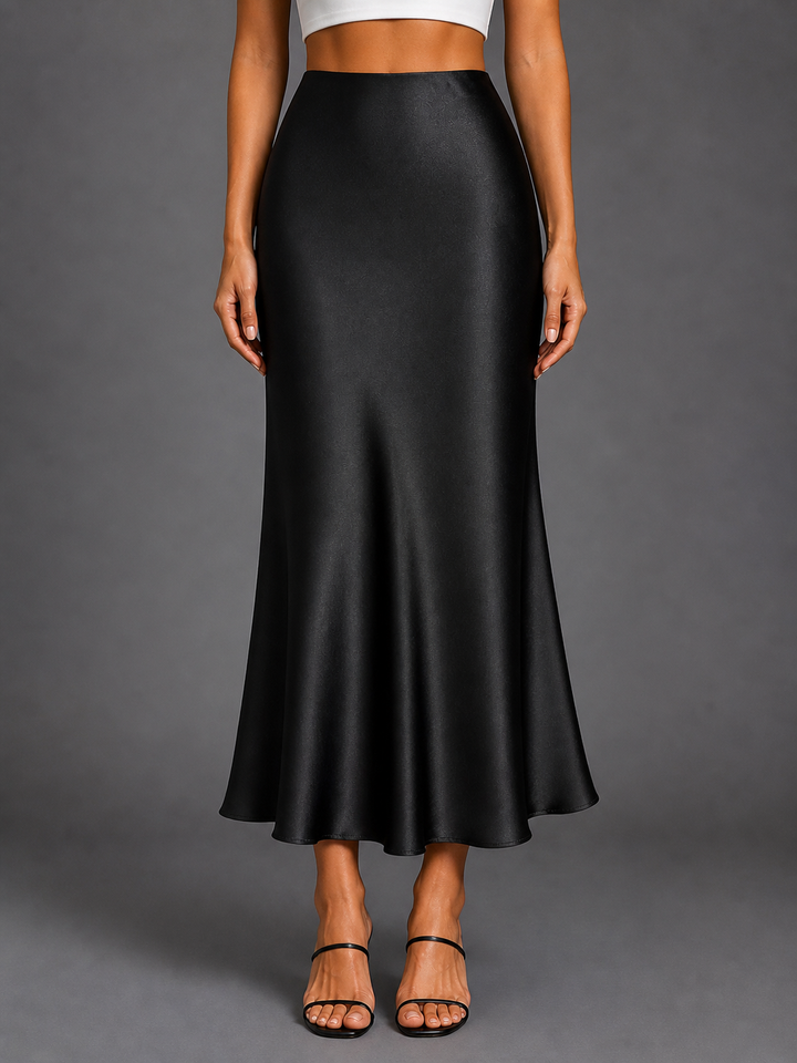 KEITH™ - Elegant High Waist Side Slit Midi Skirt