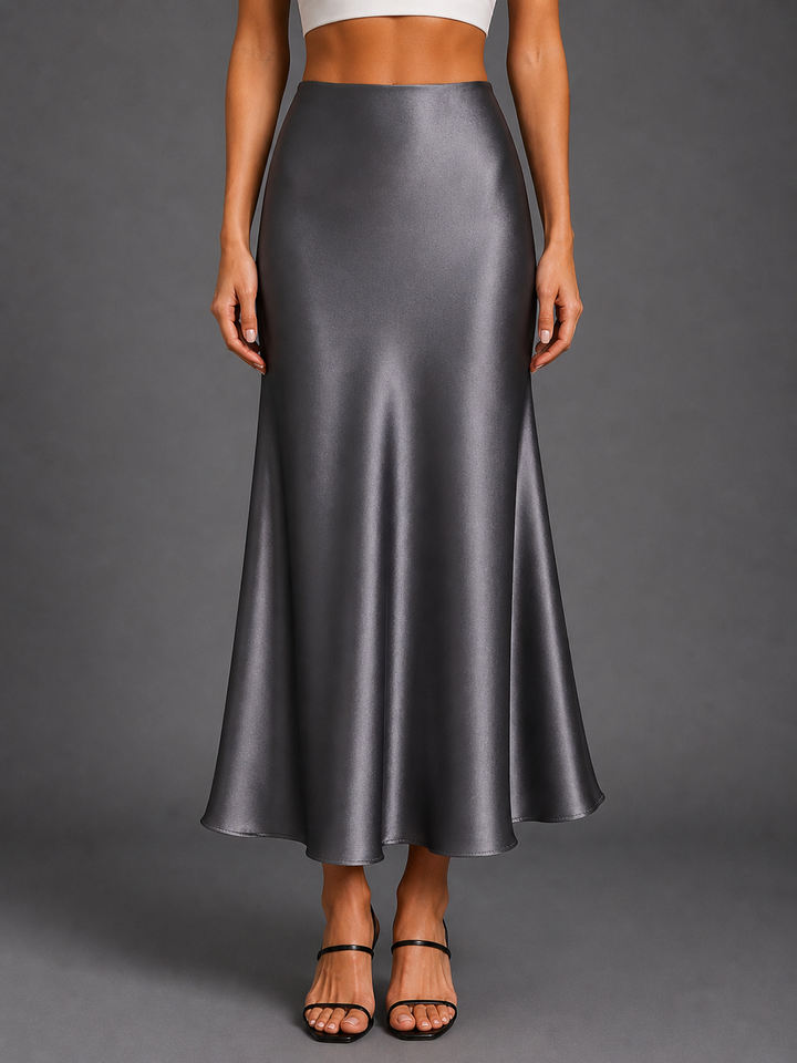 KEITH™ - Elegant High Waist Side Slit Midi Skirt