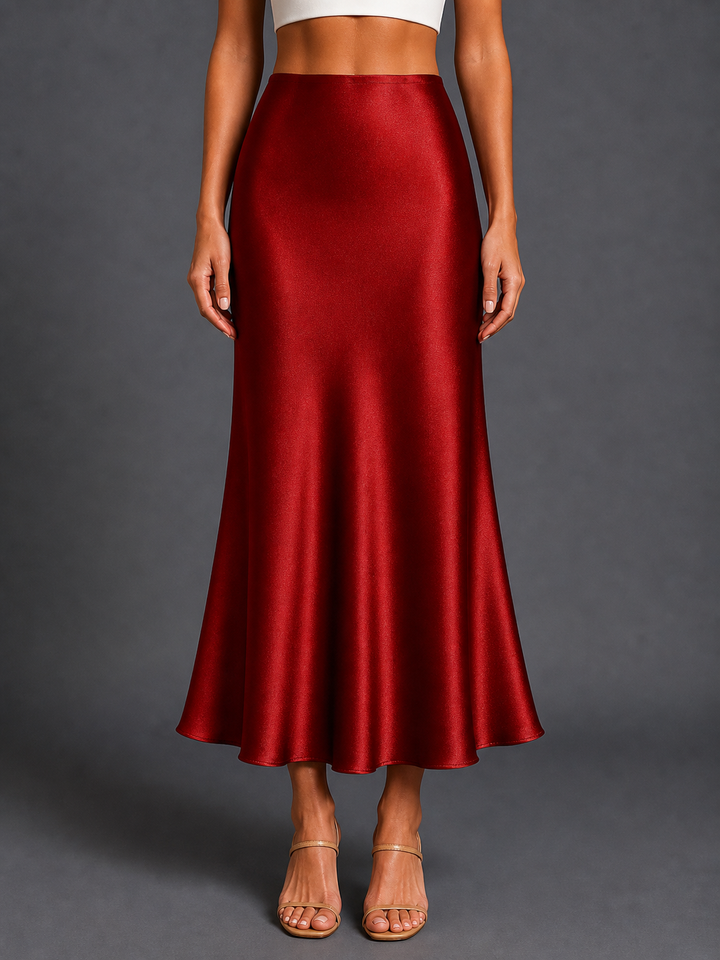 KEITH™ - Elegant High Waist Side Slit Midi Skirt