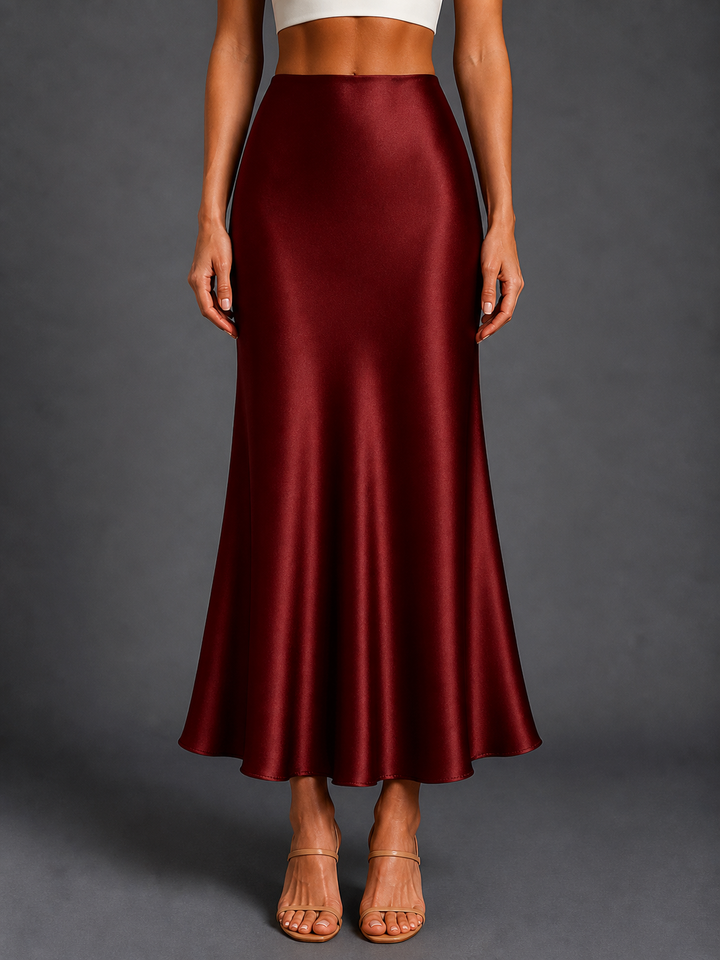 KEITH™ - Elegant High Waist Side Slit Midi Skirt